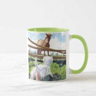 Das Pferd und Terrier Tasse