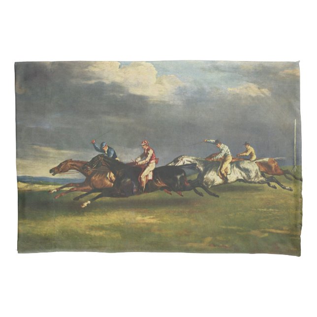 Das Pferderennen der Epsom Derby Kissenbezug (Vorderseite-Links)