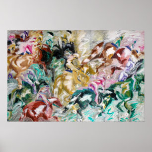 Das Pferderennen-Plakat Poster