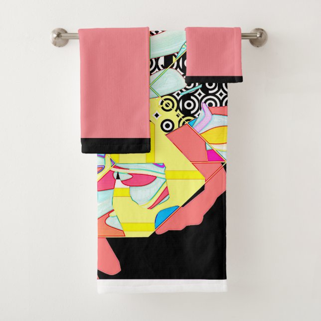 Das Pferderennen + Schwarz Badhandtuch Set (Insitu)