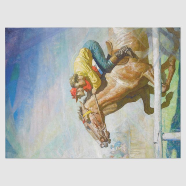 Das Pferderennen von Newell Convers Wyeth Seidenpapier (Vorderseite)