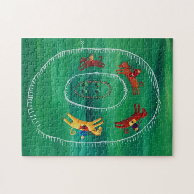 Das Pferderennen zeitgenössische Kunst-Akrylenmale (Horizontal)
