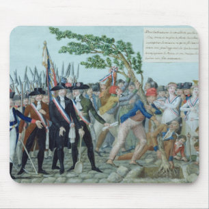 Das Pflanzen eines Baums der Freiheit, c.1789 Mousepad