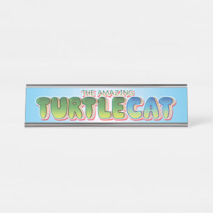 Das Phantastische Turtlecat-Logo Schreibtischnamensplakette