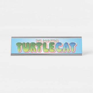 Das Phantastische Turtlecat-Logo Schreibtischnamensplakette