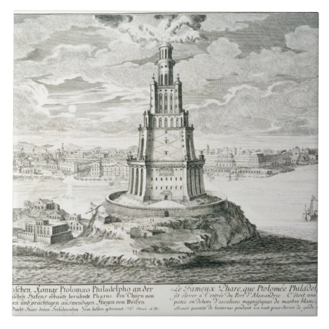Das Pharos von Alexandria, überziehen 9 von Fliese (Vorderseite)