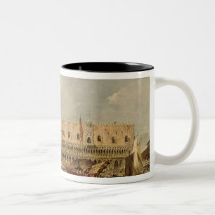 Das Piazzetta und das Palazzo Ducale Zweifarbige Tasse