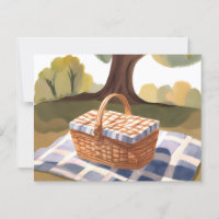 Das Picnic | Blau Weiß Streifen Watercolor