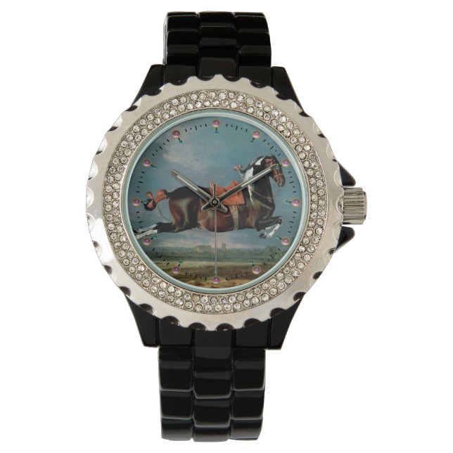 Das Piebaldpferd "Cehero"-Aufzucht Armbanduhr (Vorderseite)