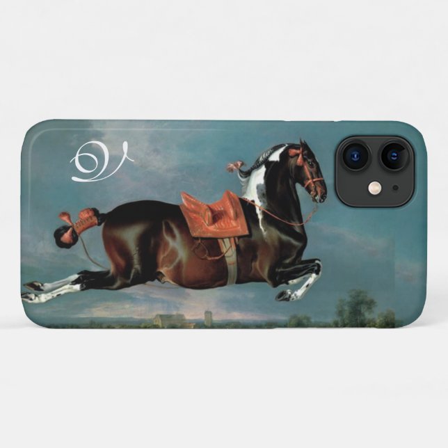 Das Piebaldpferd "Cehero"-Aufzuchtmonogramm Case-Mate iPhone Hülle (Rückseite (Horizontal))
