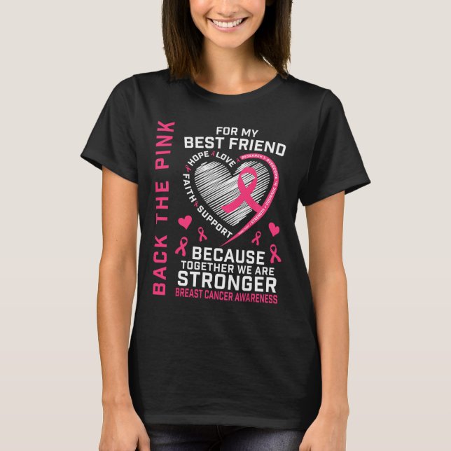 Das pink Best Friend Breast Cancer Awareness T-Shirt (Vorderseite)
