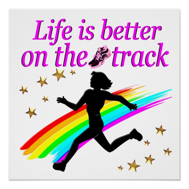 DAS PINKLEBEN IST BESSER AUF DER TRACK-DESIGN POSTER (Vorderseite)