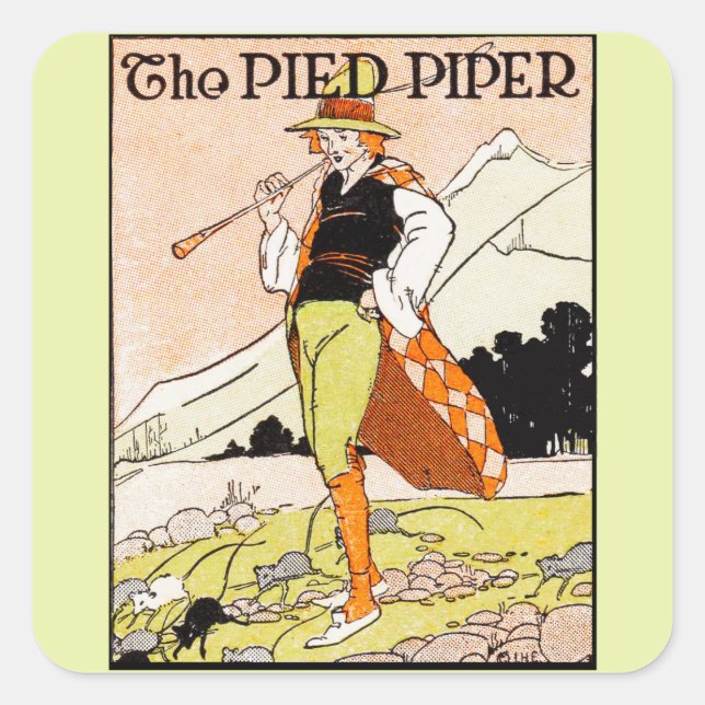 Das Piper-Kinderzimmer für Kinder Quadratischer Aufkleber (Vorderseite)