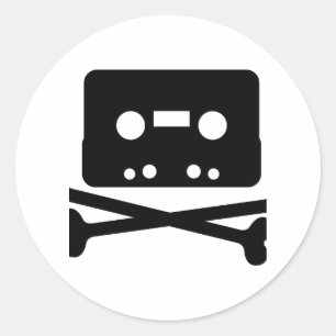 Das Piraten-Bucht-Band-Logo Runder Aufkleber