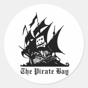 Das Piraten-Bucht-Logo Runder Aufkleber