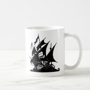 Das Piraten-Bucht-Logo-Schiff Kaffeetasse