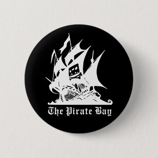 das Piratenbucht-Piratenschiffslogo Button