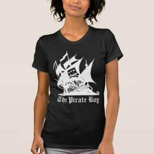 das Piratenbucht-Piratenschiffslogo T-Shirt