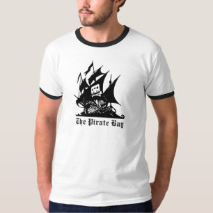 das Piratenbucht-Piratenschiffslogo T-Shirt