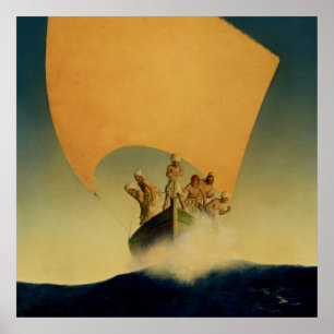 "Das Piratenschiff" von Maxfield Parrish Poster