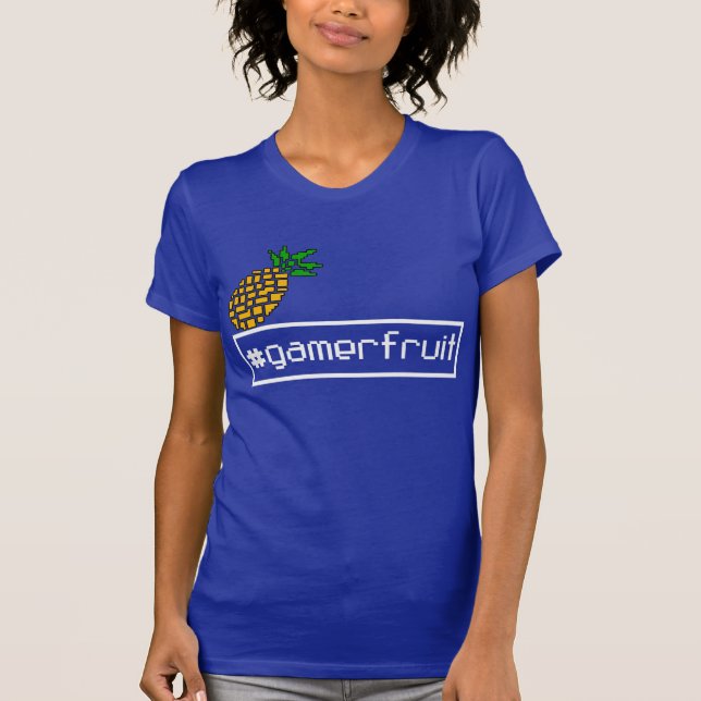 Das Pixel-T - Shirt GamerFruit Frauen (dunkel) (Vorderseite)