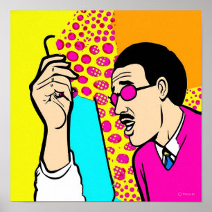 Das Pizza Portrait Poster