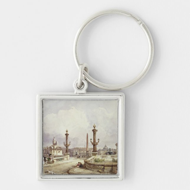 Das Place de la Concorde, c.1837 Schlüsselanhänger (Vorne)