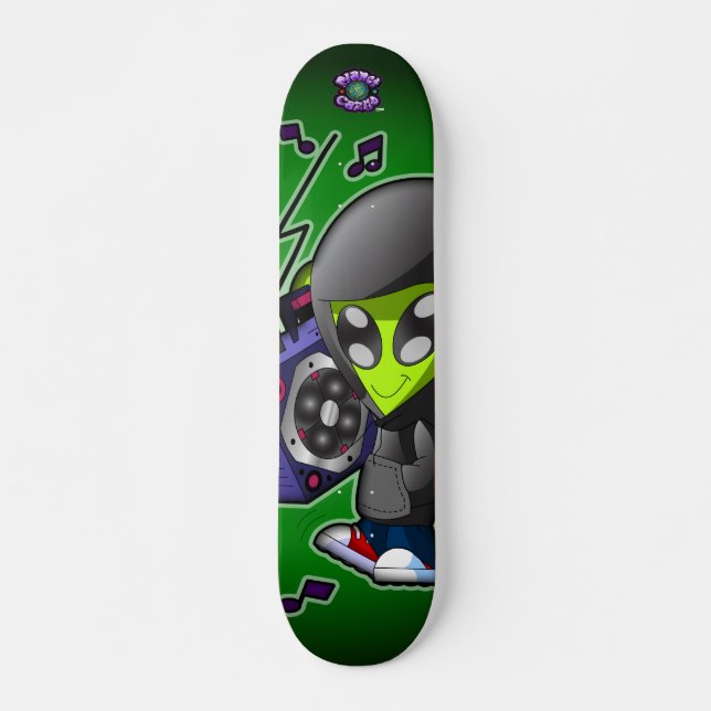 Das Planet Cazmo alien! Skateboard (Vorne)