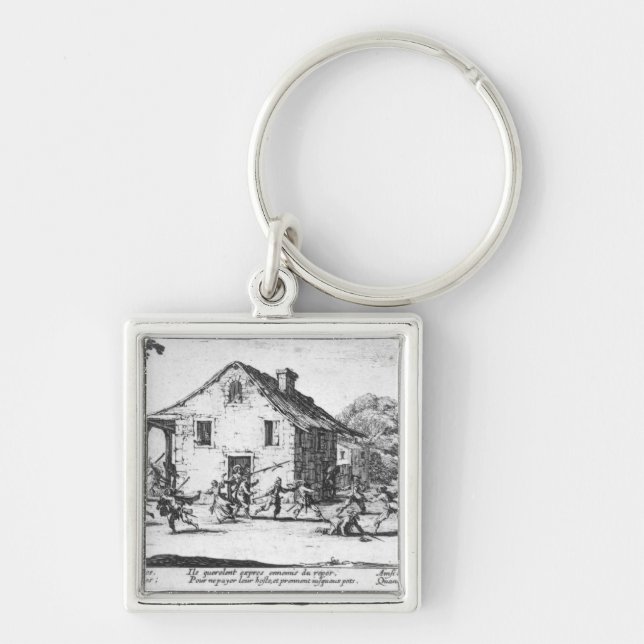 Das Plündern eines Gasthauses Schlüsselanhänger (Vorne)