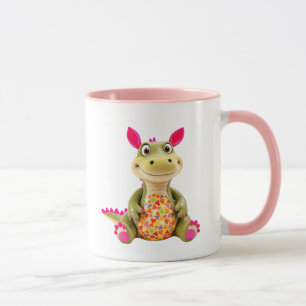Das Plüsch eines süßen Dinosauriers. Tasse