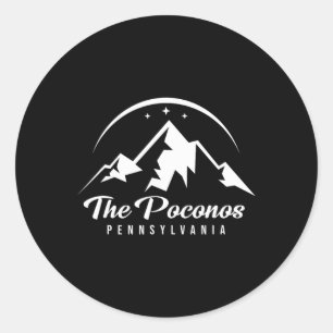 Das Poconos Pennsylvania Skigebiet Snowboa Runder Aufkleber
