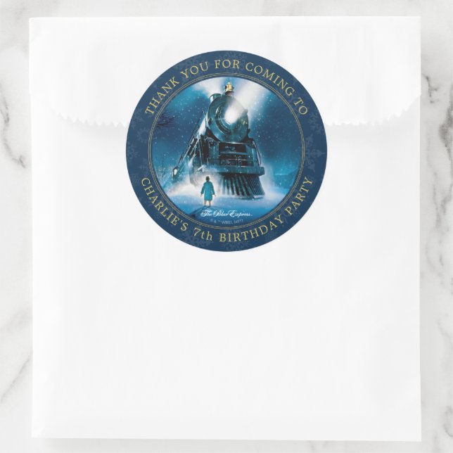 Das Polar Express Pajama Slumber Party - Vielen Da Runder Aufkleber (Tasche)