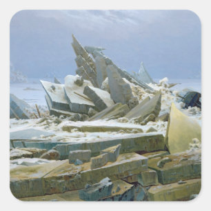Das Polarmeer, 1824 Quadratischer Aufkleber