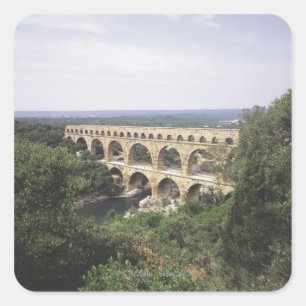 Das Pont DU Gard Quadratischer Aufkleber