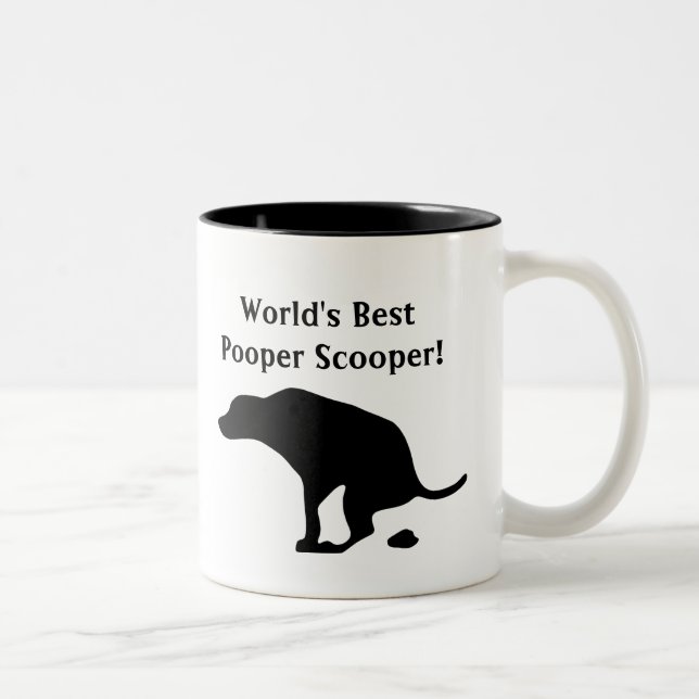 Das Pooper Scooper | der Welt bester HundeVater Zweifarbige Tasse (Rechts)