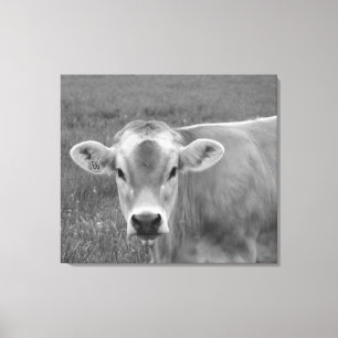 Das Portrait der Hübschen Jersey-Kuh Leinwanddruck