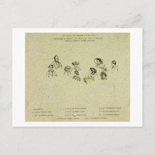 Das Portrait der königlichen Familie in Osbor Postkarte