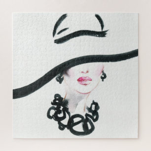 Das Portrait einer Frau in Aquarellfarben, abstrak