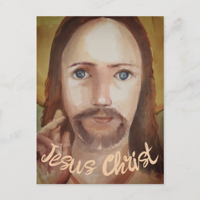 Das Portrait von Jesus Christus Postkarte (Vorderseite)
