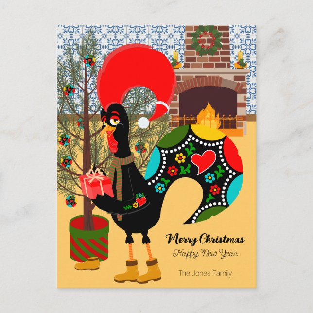 Das portugiesische Rooster und die Freude am Gesch Postkarte (Vorderseite)