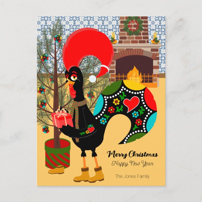 Das portugiesische Rooster und die Freude am Gesch Postkarte (Vorderseite)