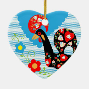 Das portugiesische Rooster von Barcelos Keramik Ornament