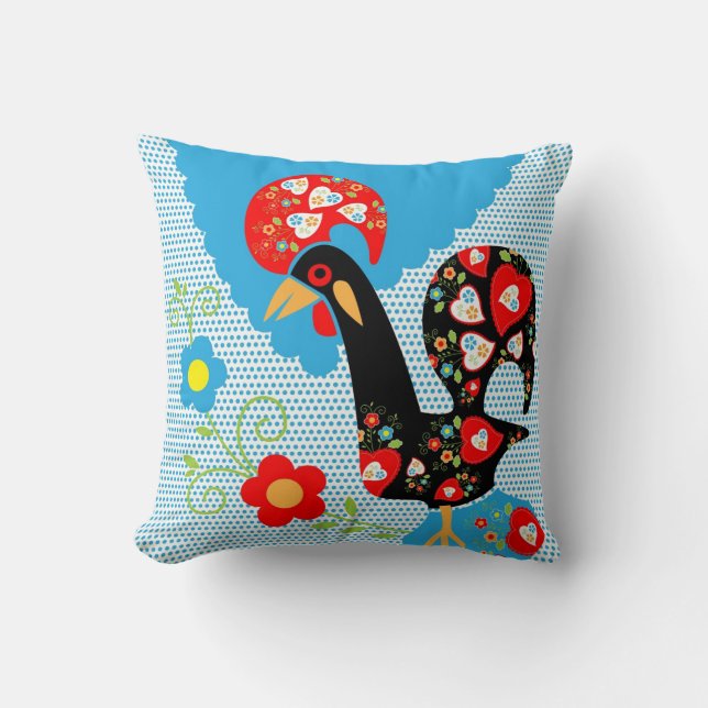 Das portugiesische Rooster von Barcelos Kissen (Vorderseite)