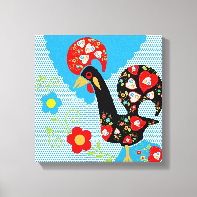 Das portugiesische Rooster von Barcelos Leinwanddruck (Vorderseite)