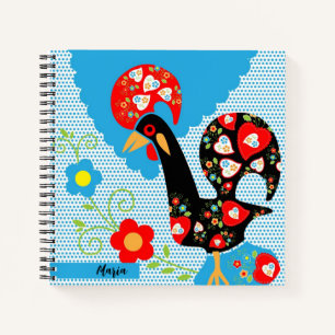 Das portugiesische Rooster von Barcelos Notizbuch