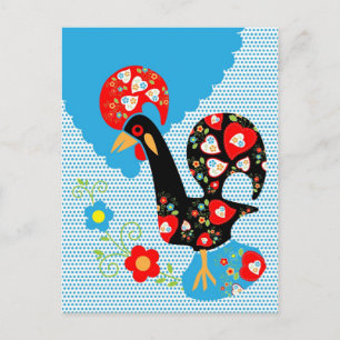 Das portugiesische Rooster von Barcelos Postkarte