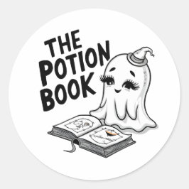 Das Posenbuch zu Halloween Runder Aufkleber