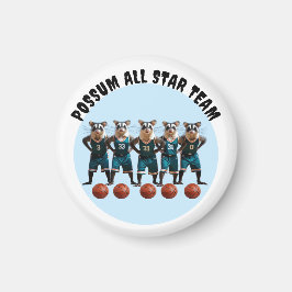 Das Possum All Star Basketball Team Magnet