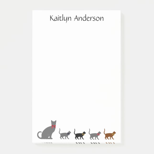 Das Post-Itanmerkungen der Katzen-Liebhaber, Post-it Klebezettel (Vorderseite)