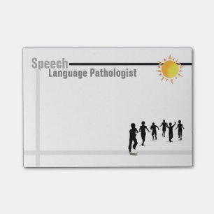 Das Post-Itanmerkungen des Sprachpathologen Post-it Klebezettel